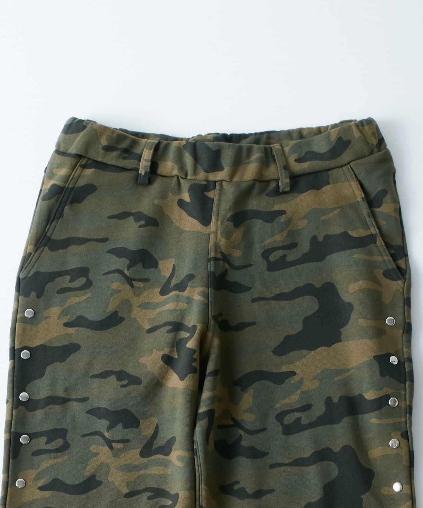 衛衣面料 中長微喇 鉚釘 褲子