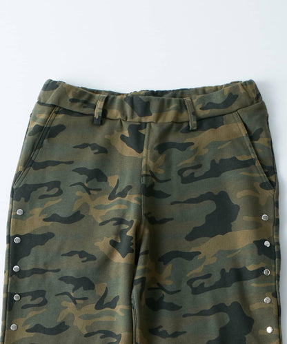 衛衣面料 中長微喇 鉚釘 褲子