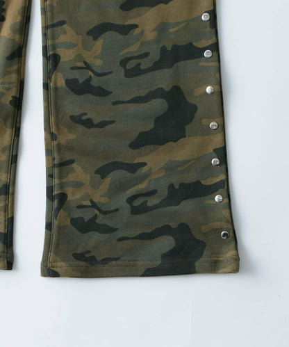 衛衣面料 中長微喇 鉚釘 褲子