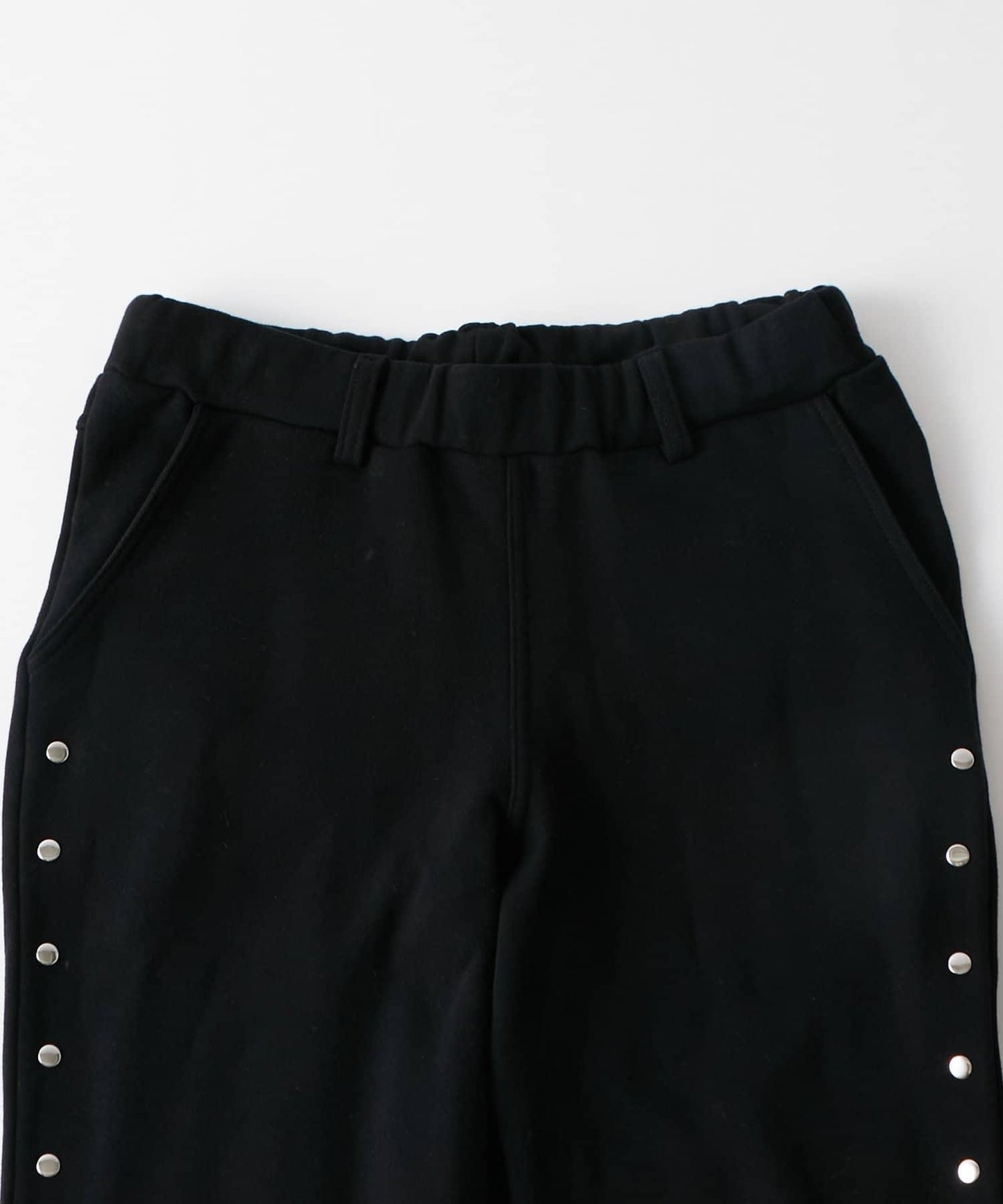 衛衣面料 中長微喇 鉚釘 褲子