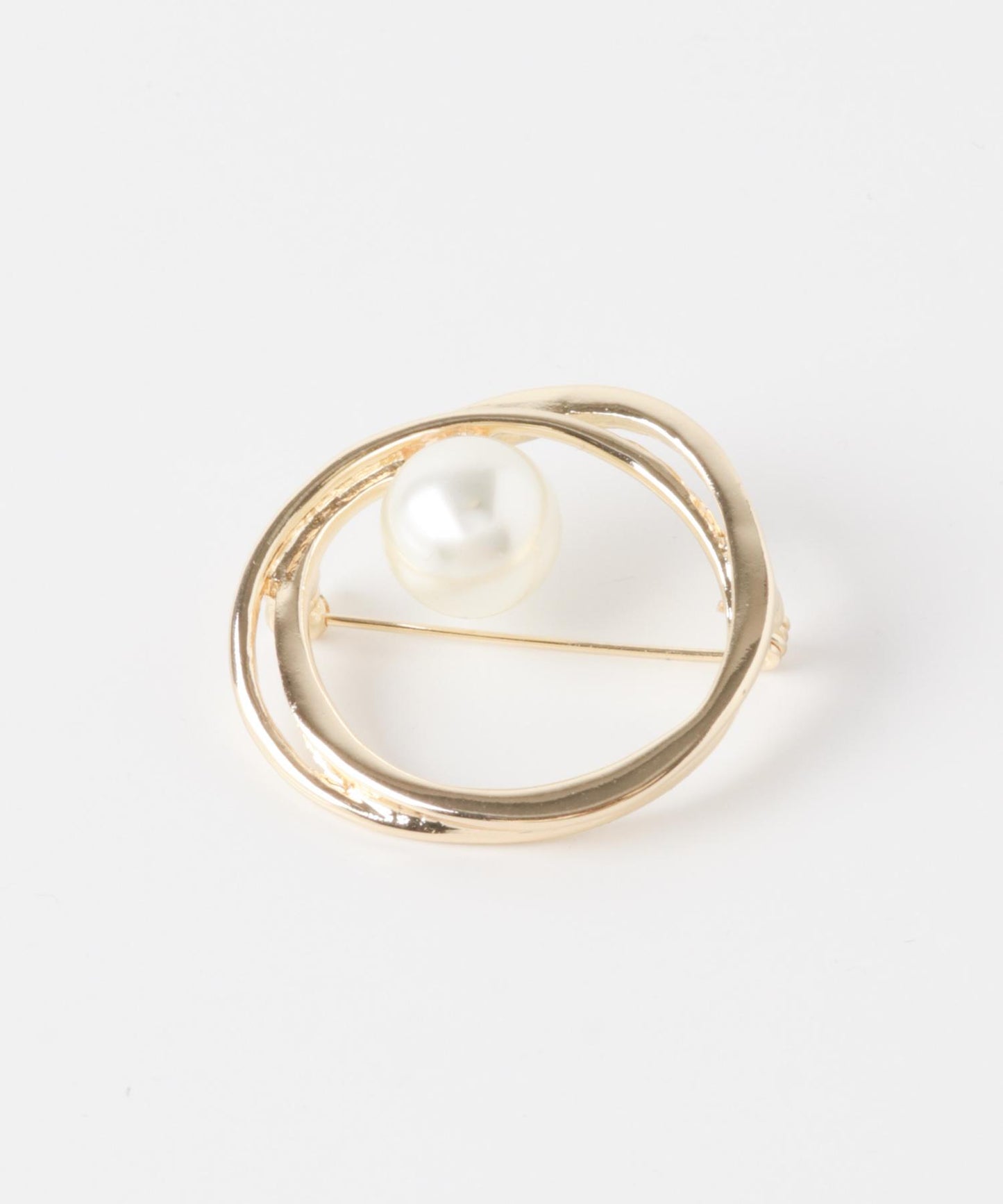 圓形珍珠點綴設計 胸針