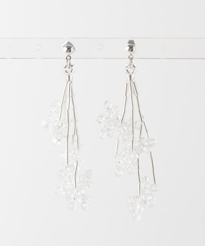 透明珠飽滿垂墜耳環