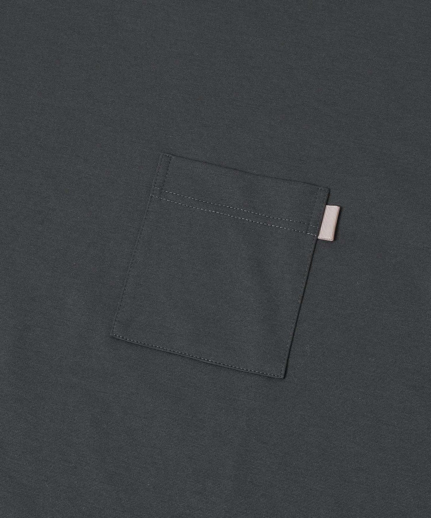 雙面針織 口袋設計 長袖T恤