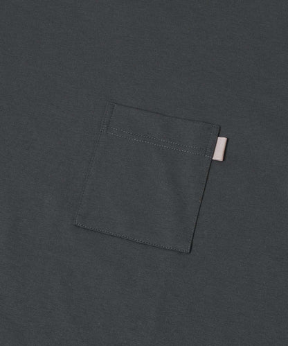 雙面針織 口袋設計 長袖T恤