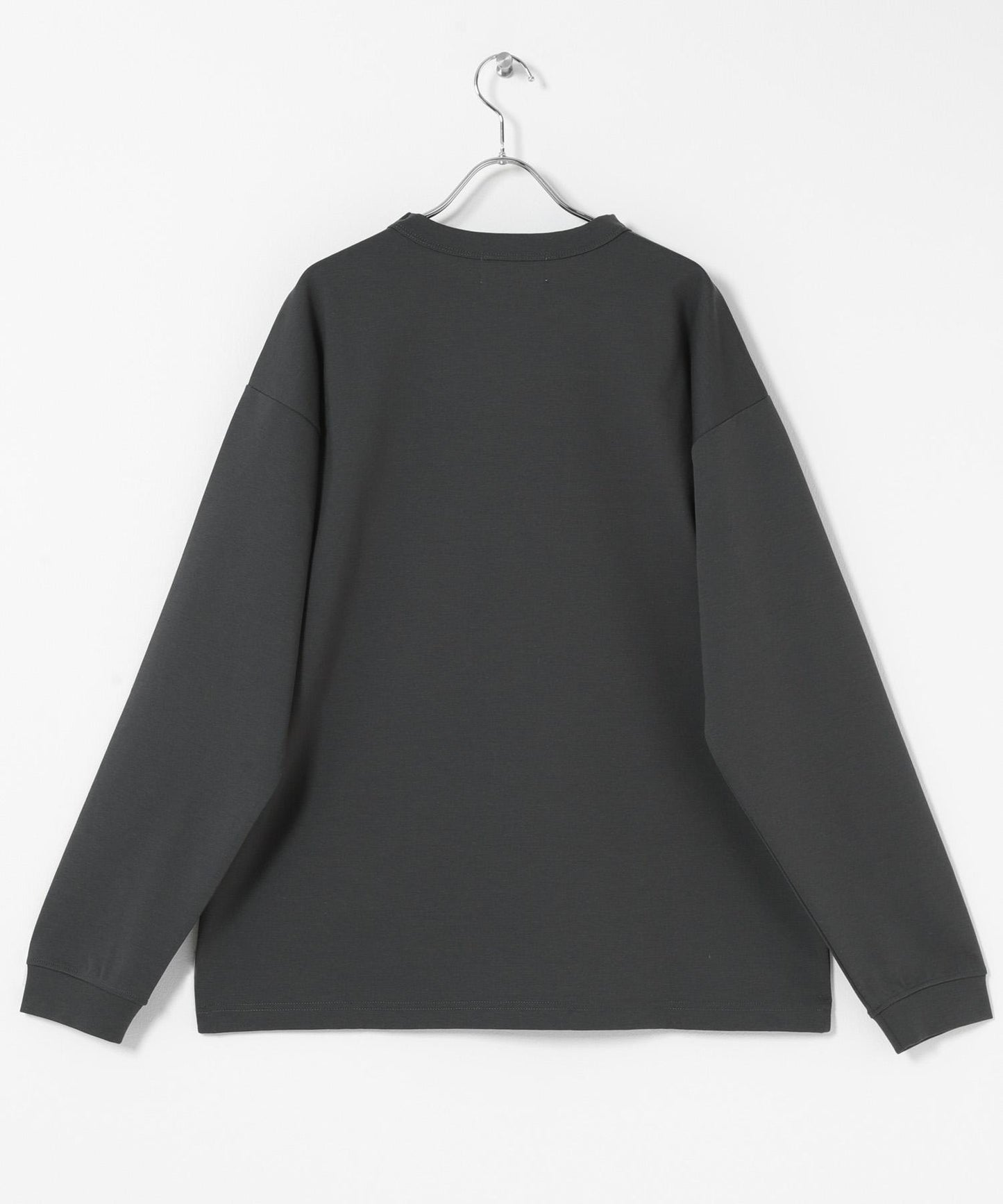 雙面針織 口袋設計 長袖T恤