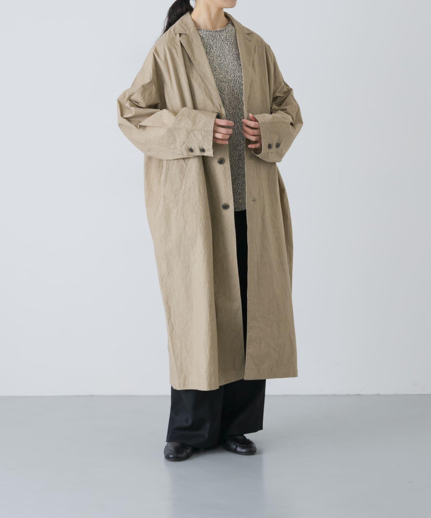 西裝領工裝大衣