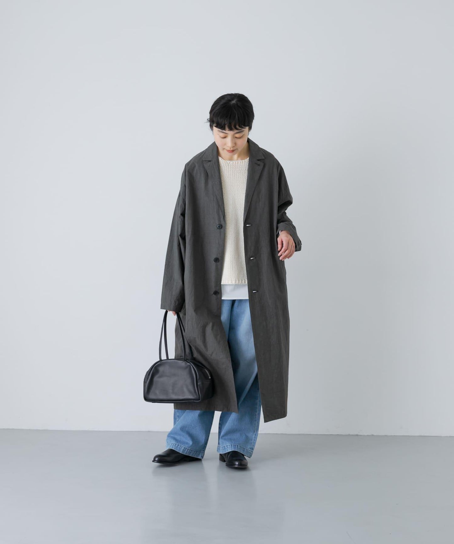 西裝領工裝大衣