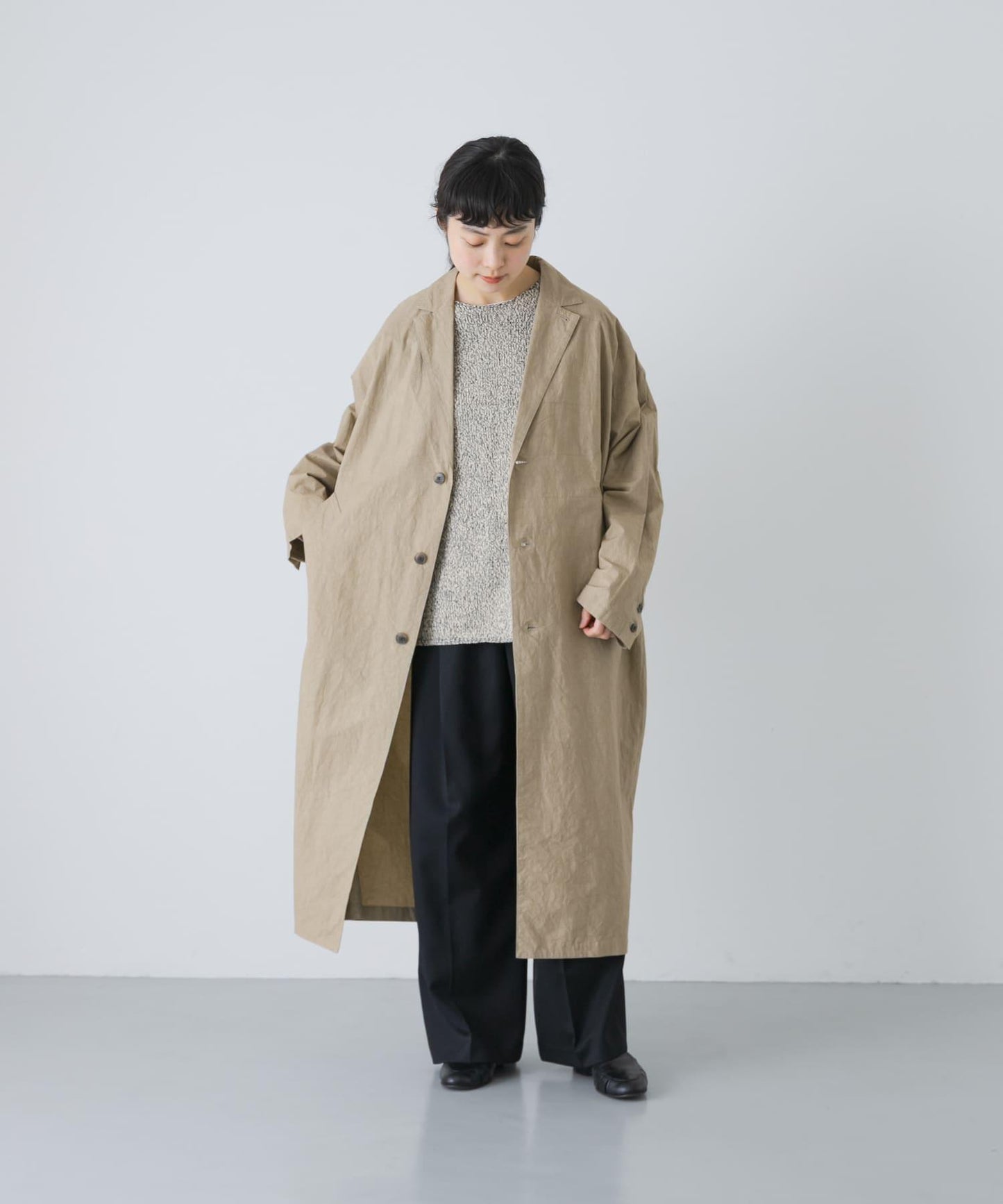 西裝領工裝大衣