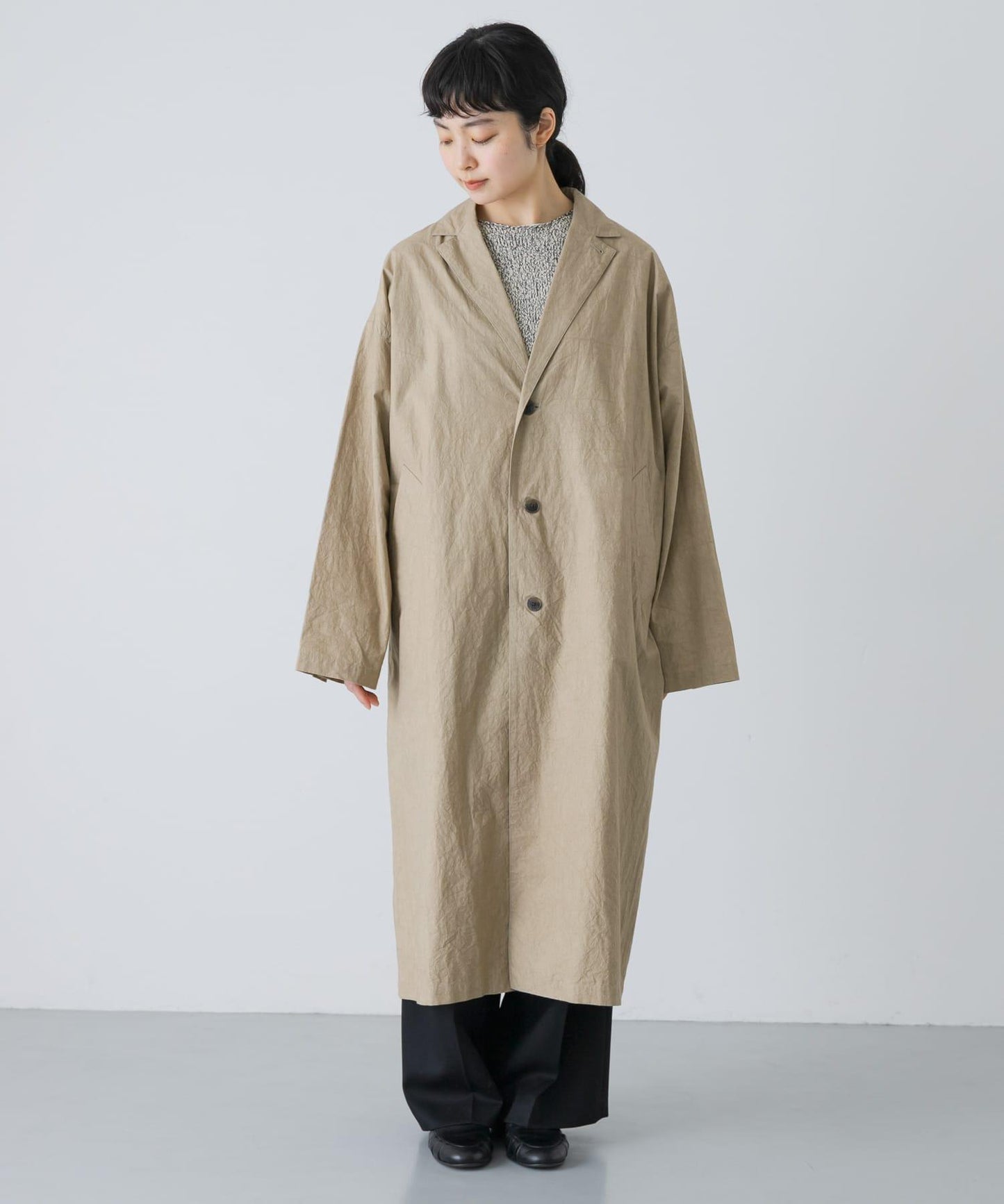 西裝領工裝大衣