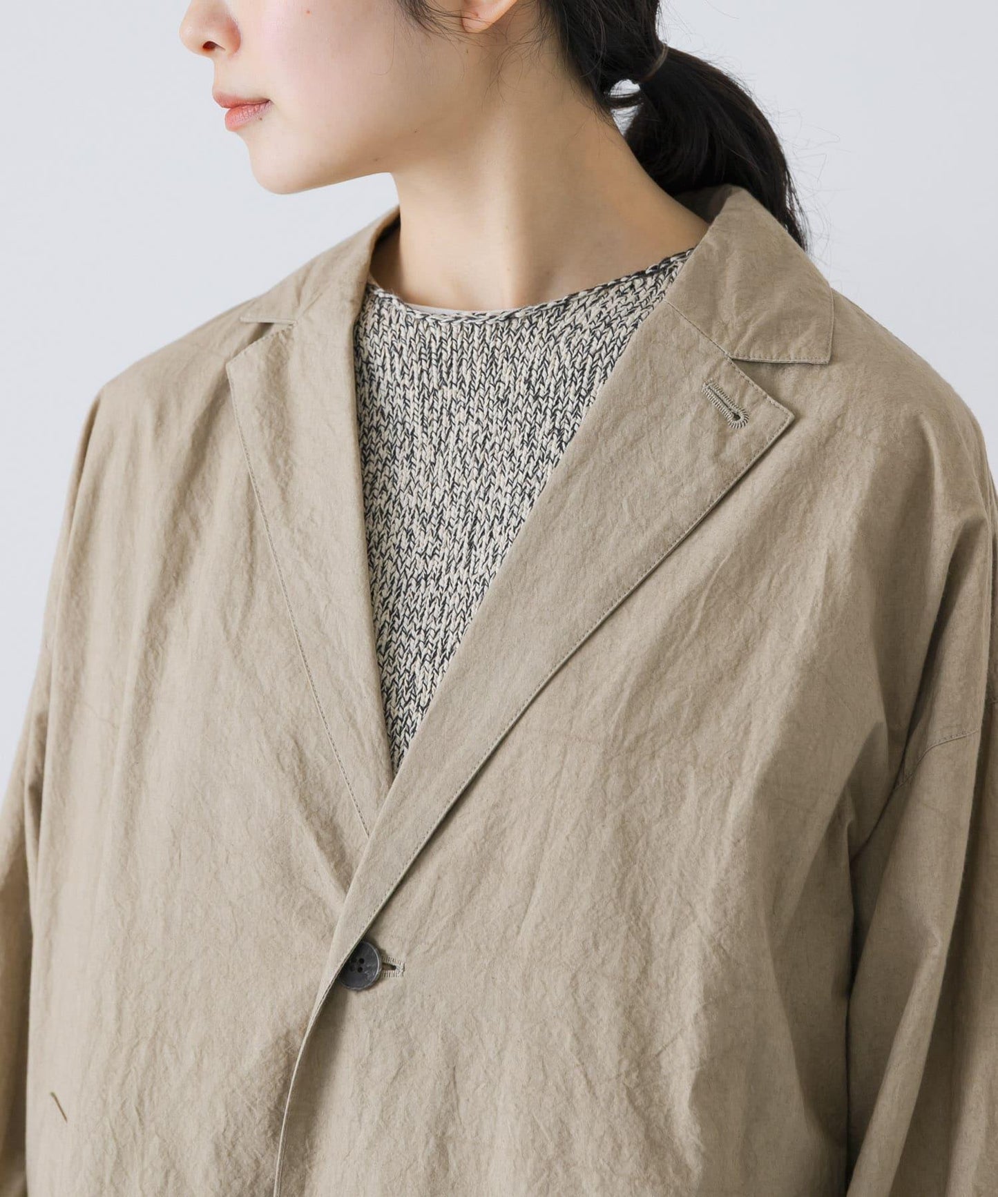 西裝領工裝大衣