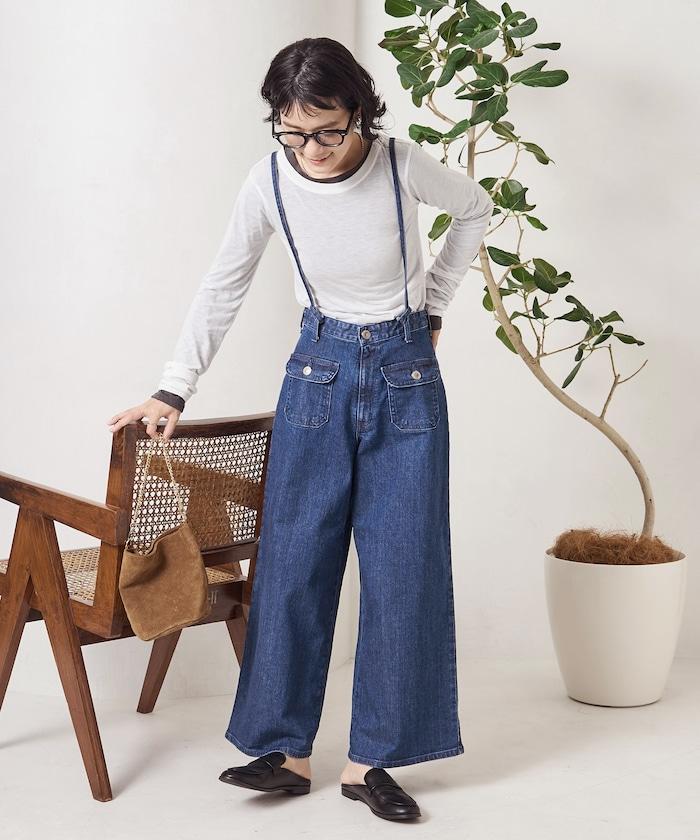 寬鬆 MARINE BAGGY SALOPETTE 揹帶褲（ 可成套搭配）