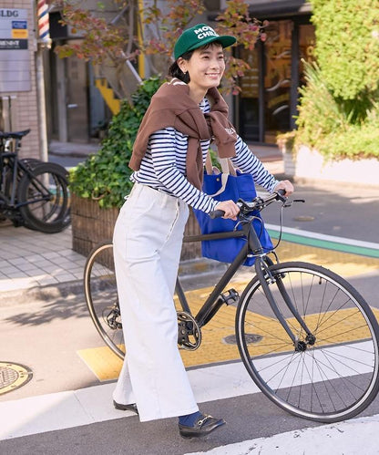 LISA LACE UP WIDE DENIM 繫帶闊腿牛仔褲