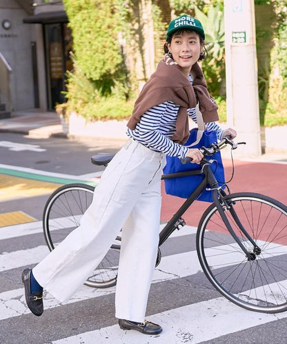 LISA LACE UP WIDE DENIM 繫帶闊腿牛仔褲