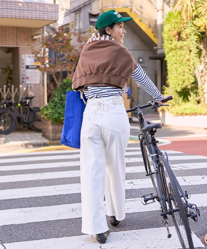 LISA LACE UP WIDE DENIM 繫帶闊腿牛仔褲