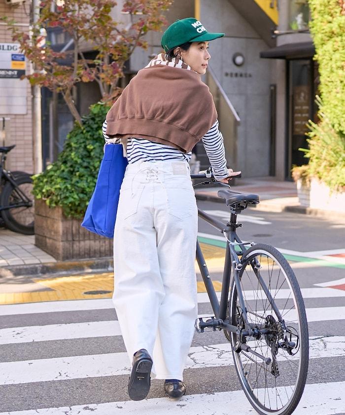 LISA LACE UP WIDE DENIM 繫帶闊腿牛仔褲