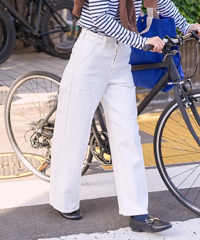 LISA LACE UP WIDE DENIM 繫帶闊腿牛仔褲