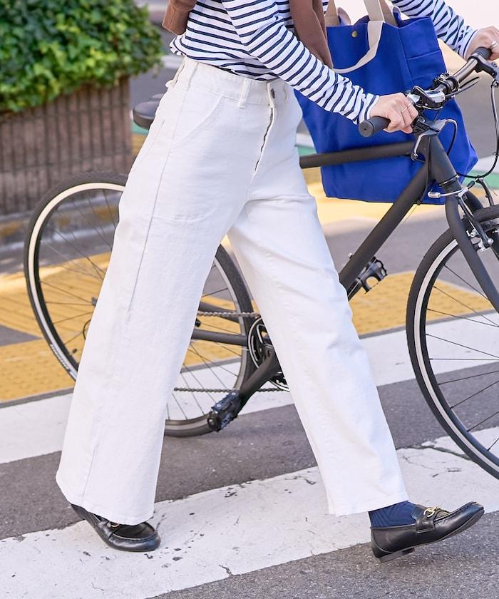 LISA LACE UP WIDE DENIM 繫帶闊腿牛仔褲