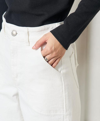 LISA LACE UP WIDE DENIM 繫帶闊腿牛仔褲