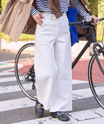 LISA LACE UP WIDE DENIM 繫帶闊腿牛仔褲