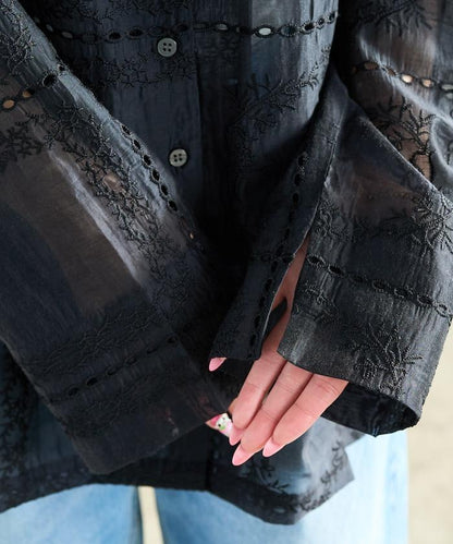 拼接風全刺繡 可成套搭配 襯衫夾克