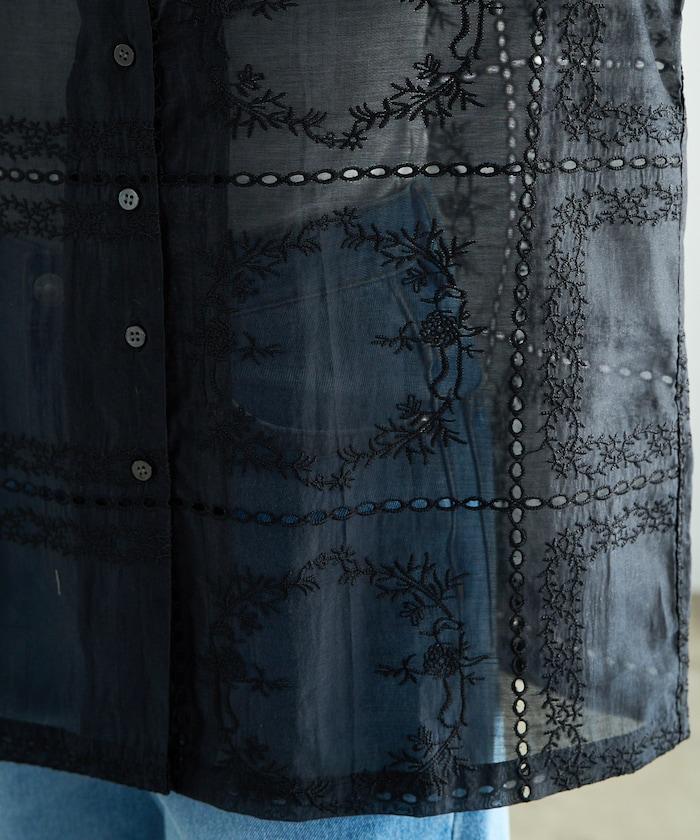 拼接風全刺繡 可成套搭配 襯衫夾克