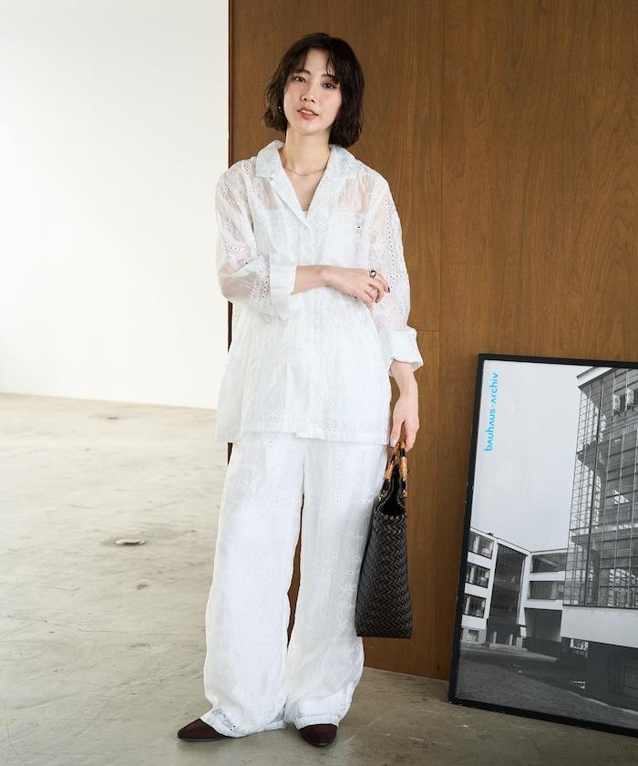 拼接風全刺繡 可成套搭配 襯衫夾克