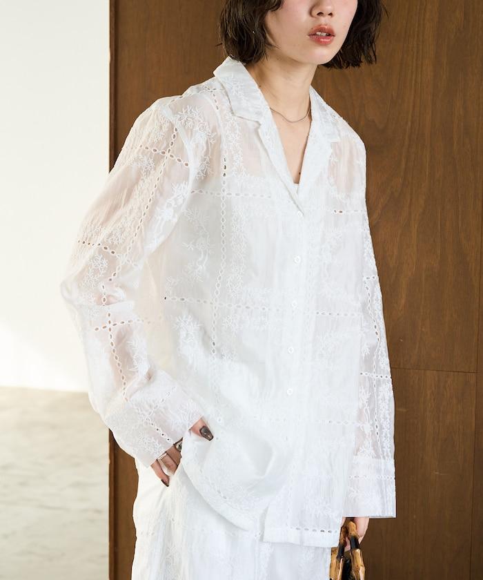 拼接風全刺繡 可成套搭配 襯衫夾克