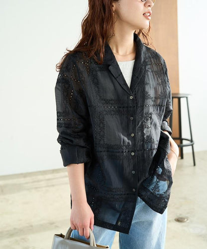 拼接風全刺繡 可成套搭配 襯衫夾克