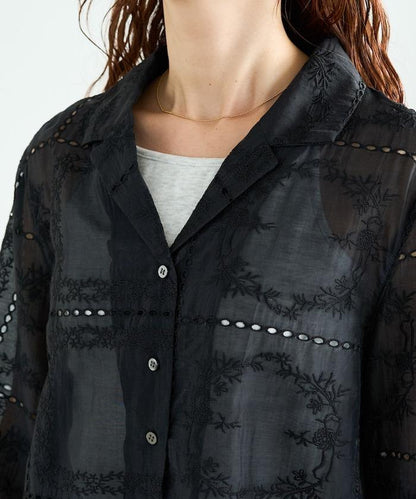 拼接風全刺繡 可成套搭配 襯衫夾克