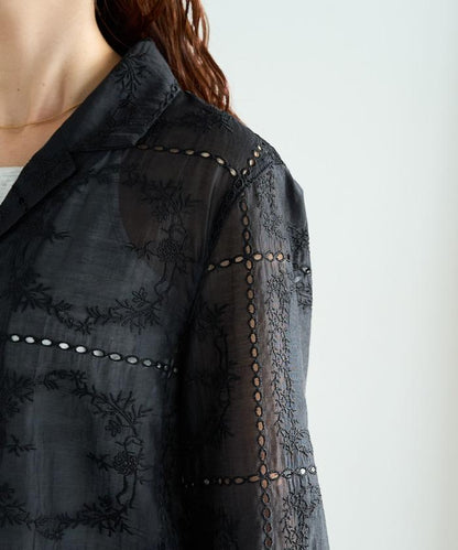 拼接風全刺繡 可成套搭配 襯衫夾克