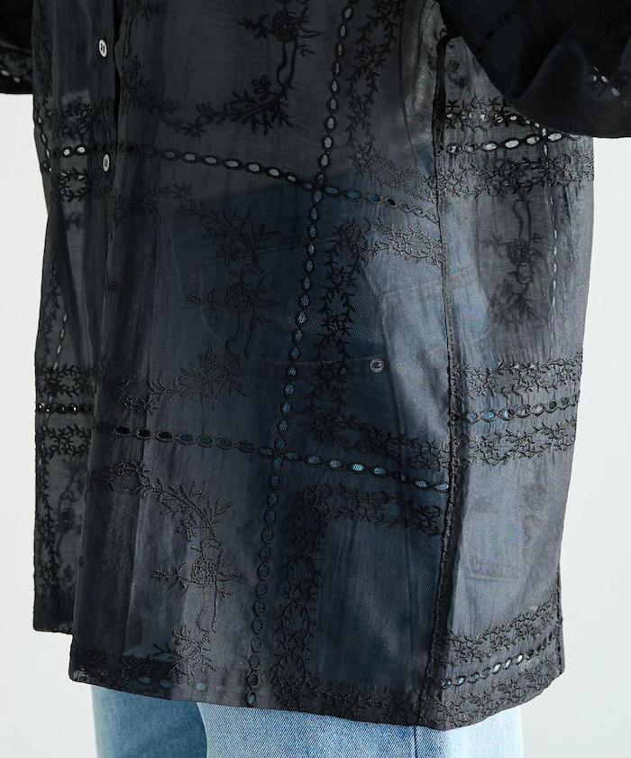 拼接風全刺繡 可成套搭配 襯衫夾克