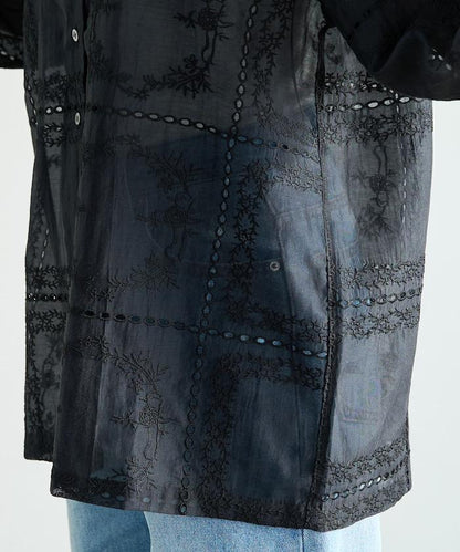 拼接風全刺繡 可成套搭配 襯衫夾克