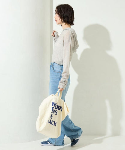 透膚華夫格 連帽 長袖T恤