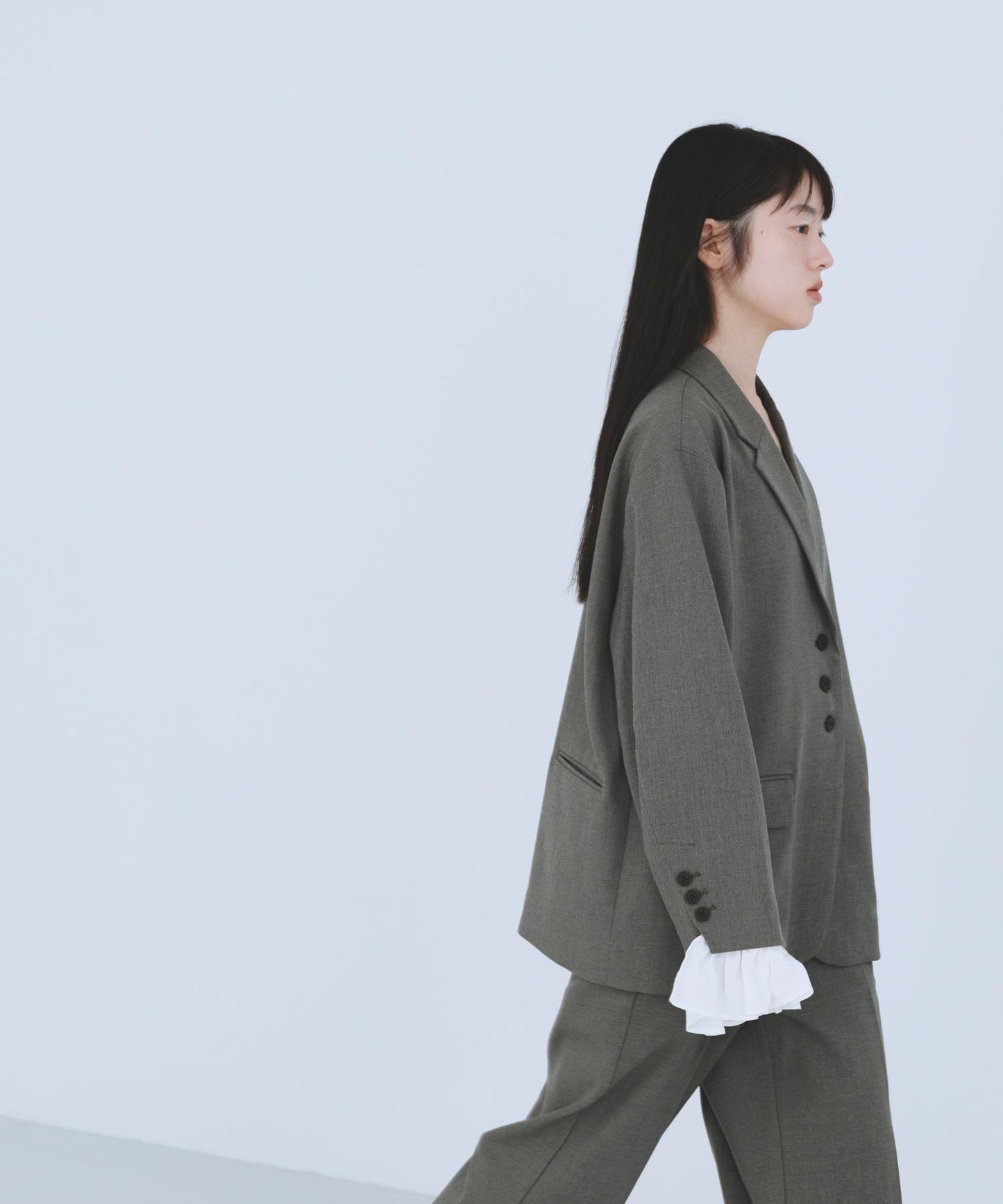 荷葉邊袖 西裝外套