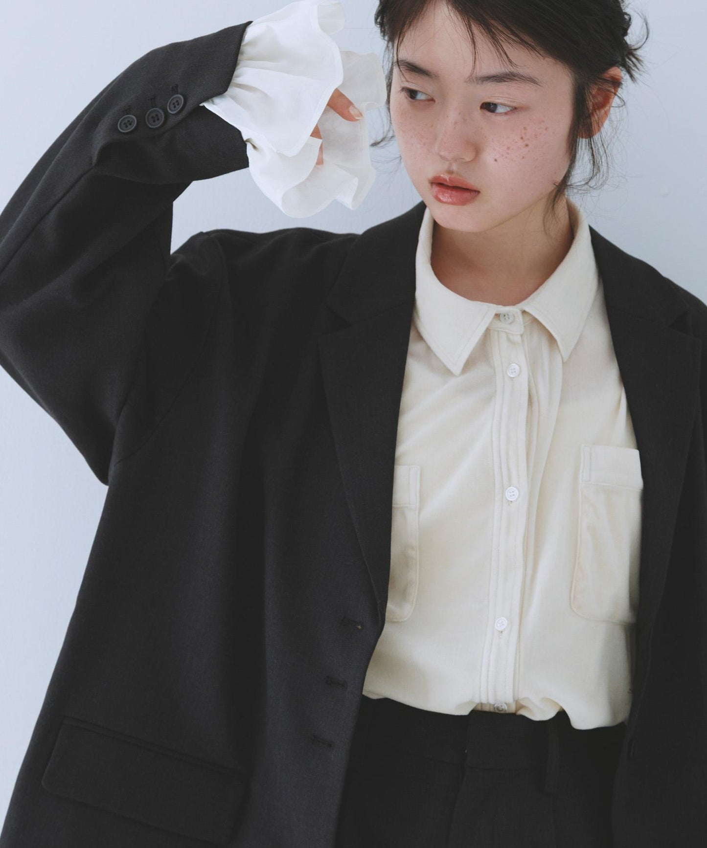 荷葉邊袖 西裝外套