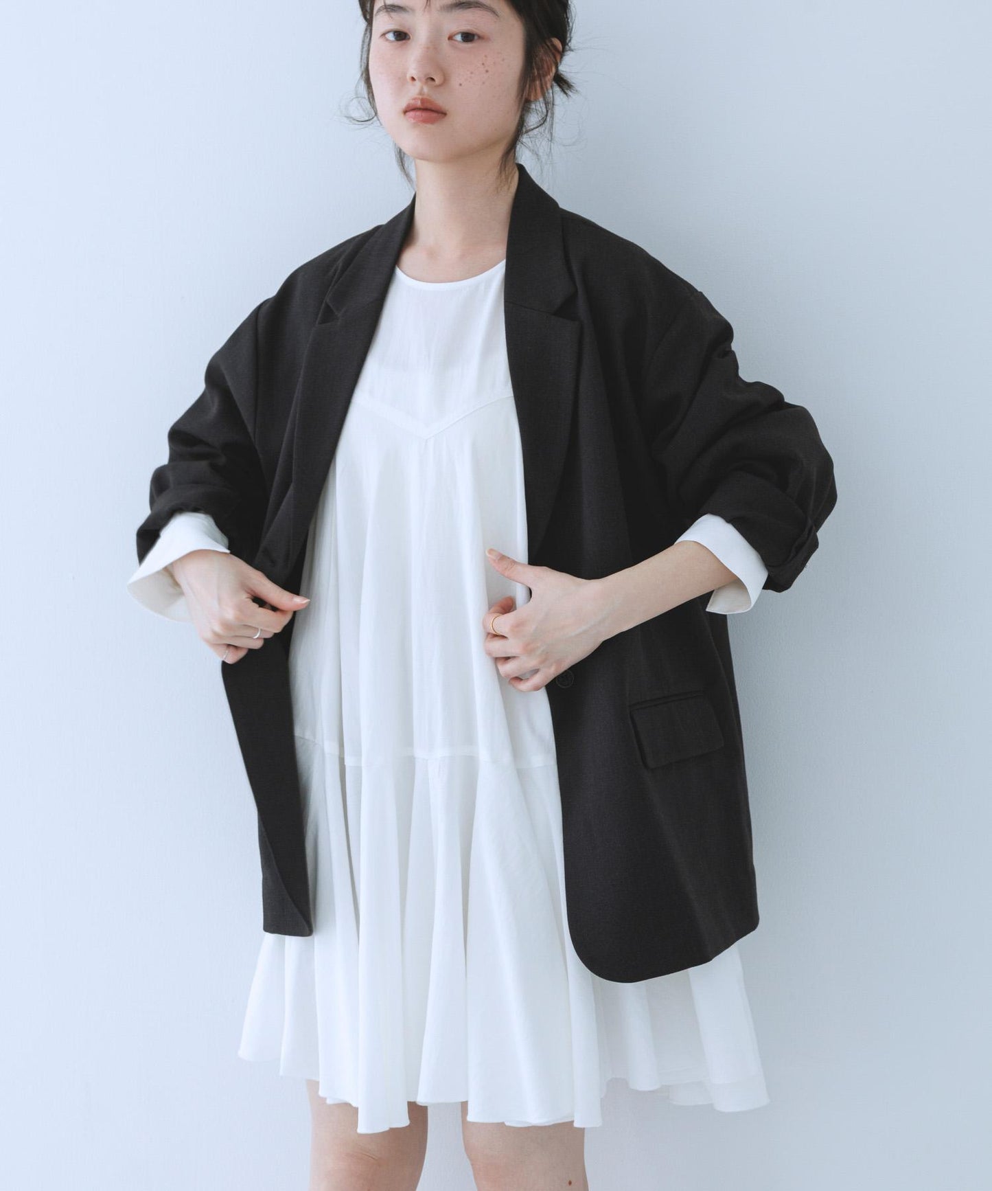 荷葉邊袖 西裝外套