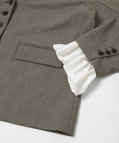 荷葉邊袖 西裝外套