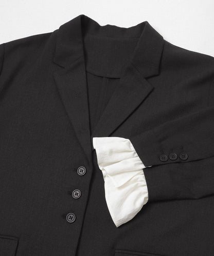 荷葉邊袖 西裝外套