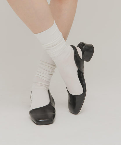 方頭 不對稱設計 單鞋