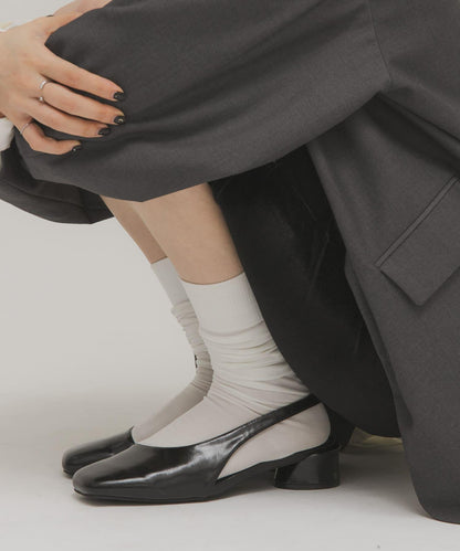 方頭 不對稱設計 單鞋