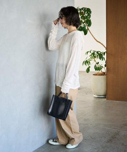 透膚華夫格 連帽 長袖T恤