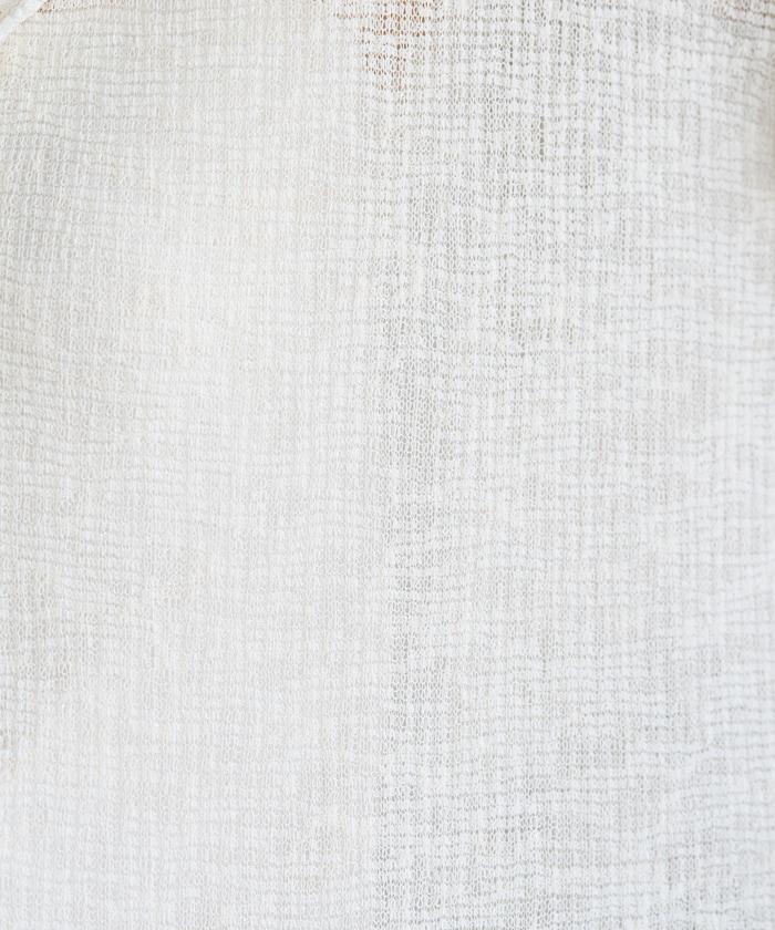 透膚華夫格 連帽 長袖T恤