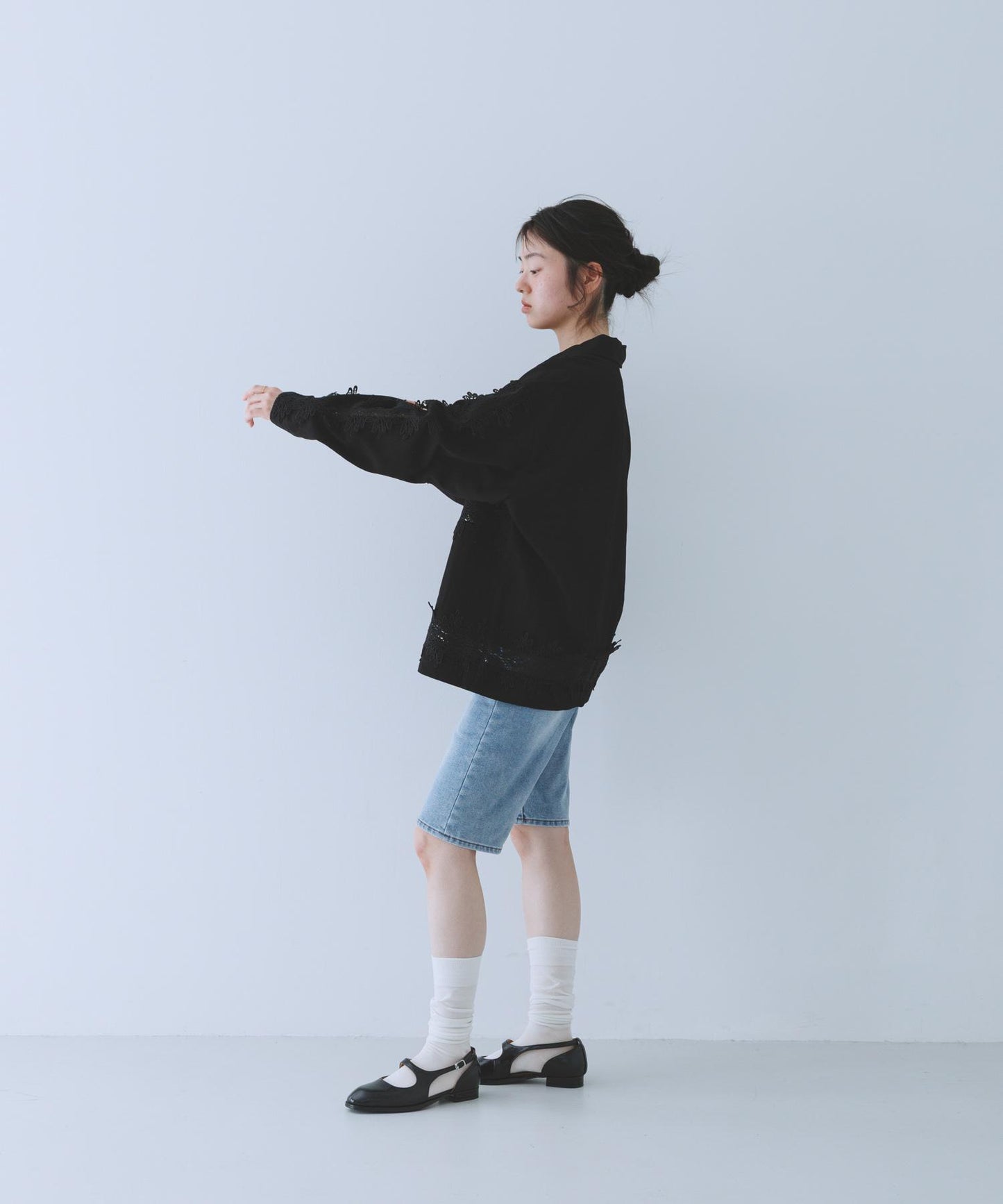 復古風 蕾絲裝飾 襯衫