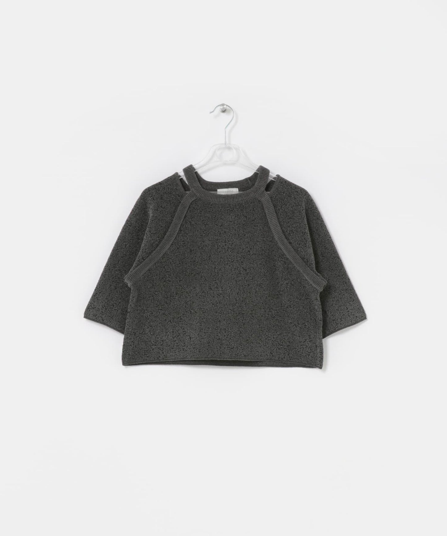 提花短袖針織上衣