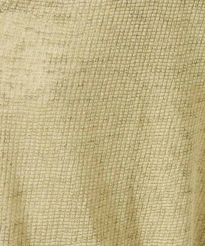 透膚華夫格 連帽 長袖T恤