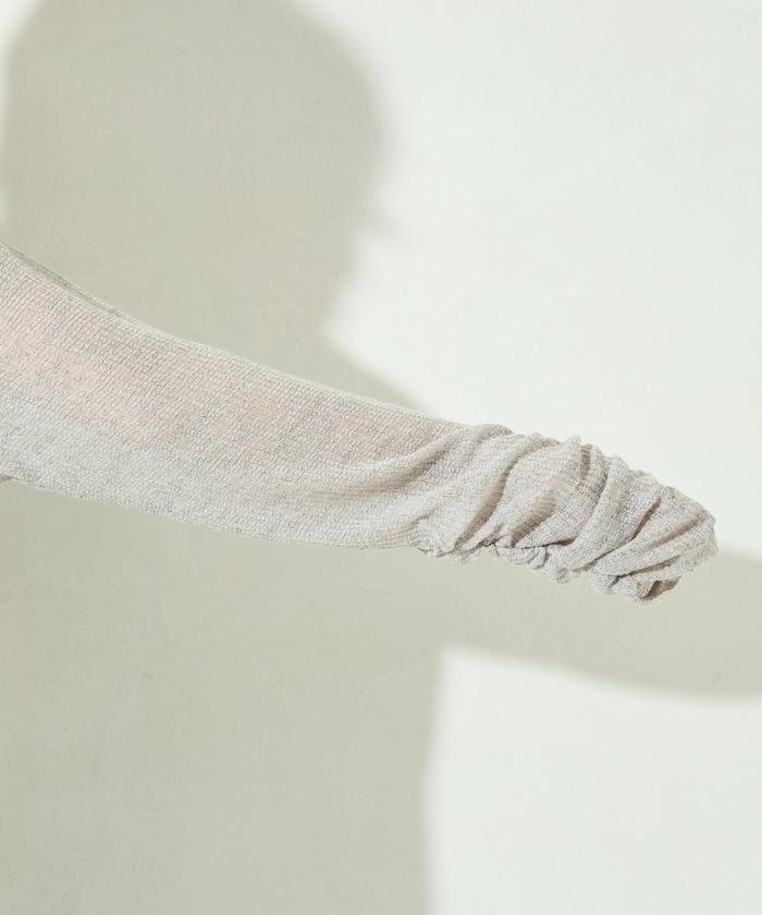 透膚華夫格 連帽 長袖T恤