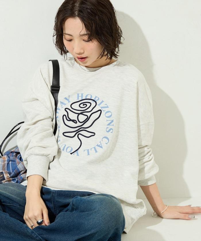 條碼刺繡×圓形LOGO印花 衛衣