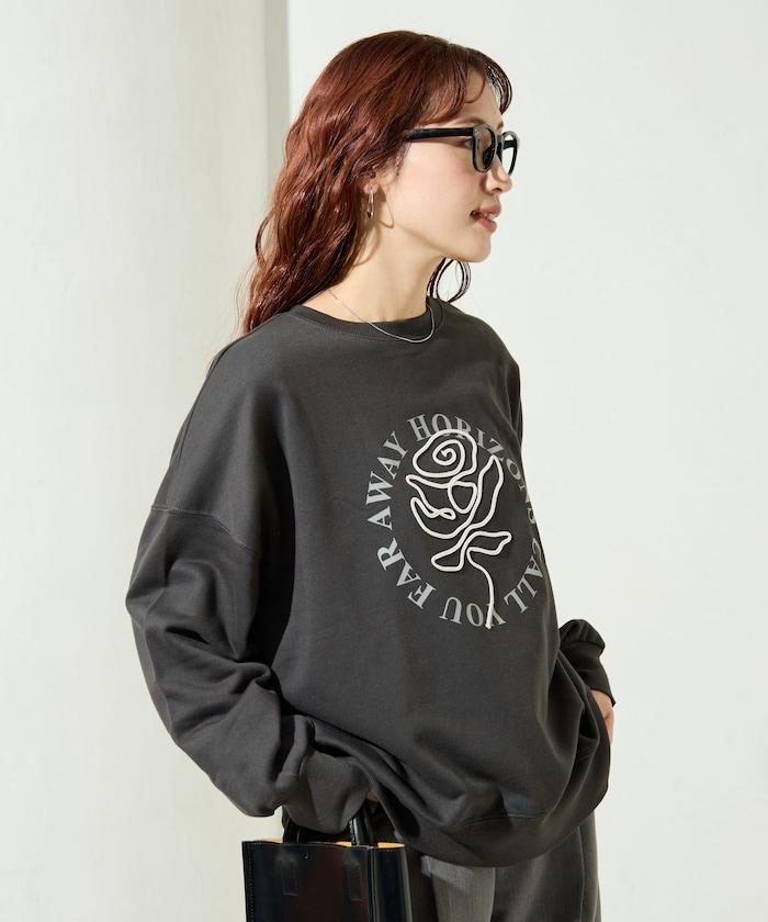 條碼刺繡×圓形LOGO印花 衛衣