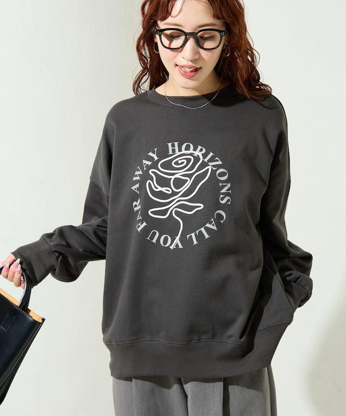 條碼刺繡×圓形LOGO印花 衛衣