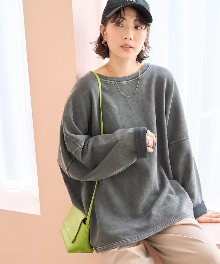 做舊拼色 寬鬆 抓絨 衛衣